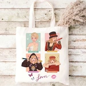 TAYLOR SWIFT CARTOON ERAS TOTE BAG